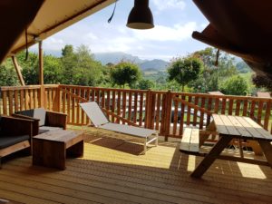 Glamping Terraza tienda safari
