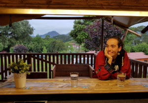 Terraza en tienda safari